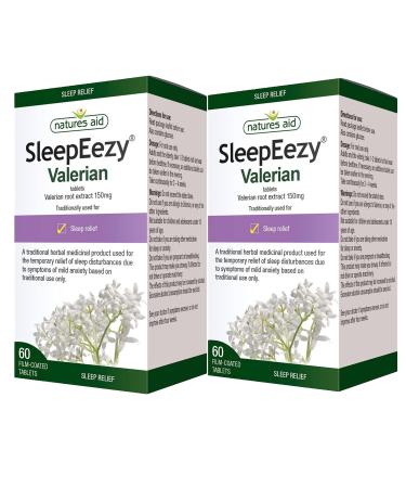 SleepEezy Valerian Root Tablets 2 x 60 Vegan Tablets Relief of Sleep disturbances - Buy Online on GoSupps.com