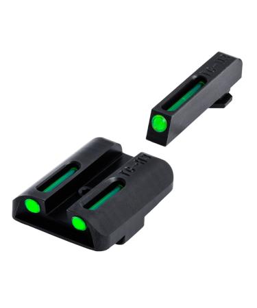 TRUGLO TFO Tritium and Fiber-Optic Handgun Sights for Glock Pistols Green Rear Glock 17/17L, 19, 22, 23, 24 and more Sights