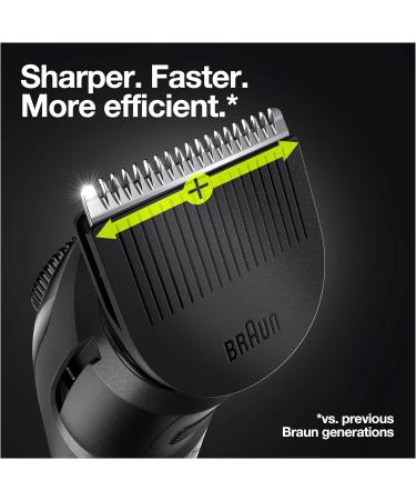 Braun BT3323 Beard Trimmer: 20 Length Settings, Lifetime Sharp Blades, Precision Dial | Black/Volt Green - UK 2 Pin Plug - Buy Online on GoSupps.com