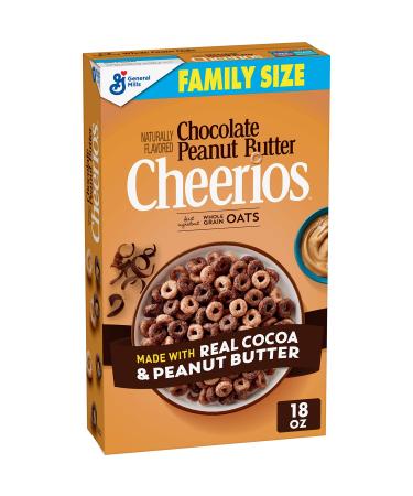 Chocolate Peanut Butter Cheerios Breakfast Cereal, 18 oz 18 Ounce (Pack of 1)