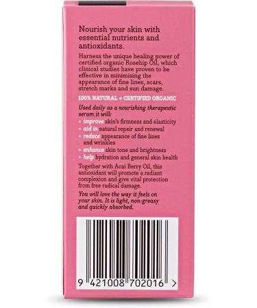 Essano Certified Organic Rosehip Oil with Antioxidant Acai Berry - 20ml (0.67oz) | Premium Skincare for Radiant Skin - Buy Online on GoSupps.com