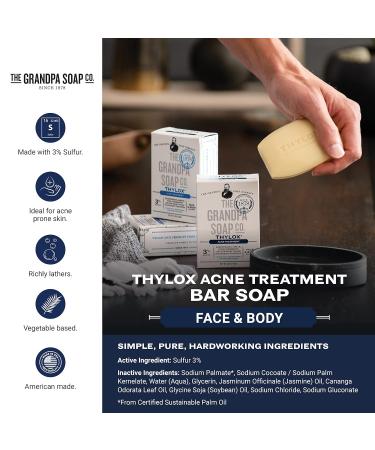 Grandpa's Thylox Acne Treatment Soap 3.25 oz - Pack of 2 - Buy Online on GoSupps.com