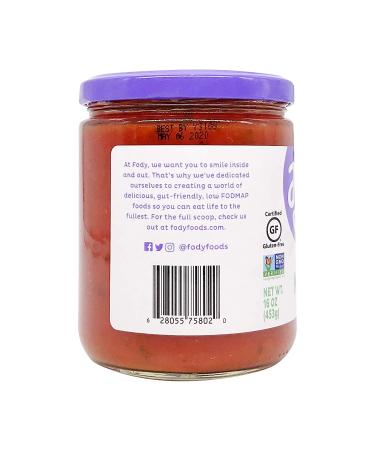 Fody Foods Vegan Mild Salsa - Chunky Tomato Jalapeno, Low FODMAP, Gluten-Free, IBS Friendly (1 lb) - Buy Online on GoSupps.com
