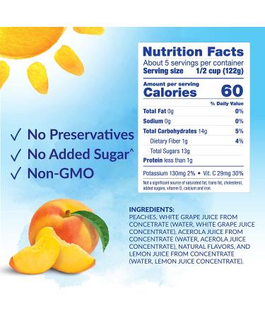Dole Sliced Peaches in 100% Fruit Juice - 23.5 Oz Resealable Jar - Buy Online on GoSupps.com
