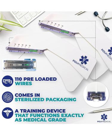 8 Piece Disposable Skin Stapler Kit - 110 Wires, 2 Removers, 4 Forceps - Suture Thread Alternative for Camping & Emergency Survival - Buy Online on GoSupps.com