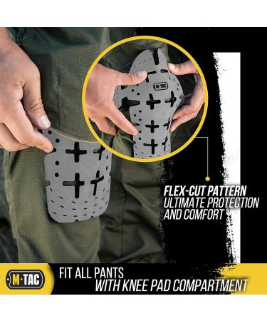 M-Tac Universal Tactical Knee Pad Inserts with EVA Memory Foam - Durable 8x5 Knee Pads for Tactical Pants - Military Grade Knee Pad Inserts (Grey) - Buy Online on GoSupps.com