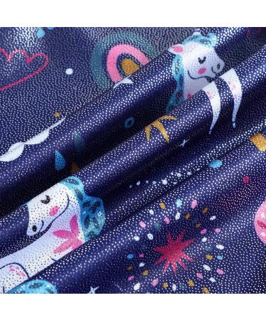 EQSJIU Girls Gymnastics Leotard 3-4T Darkblue | Rainbow Mermaid Butterfly Stars Leopard Galaxy Tie Dye Cosmos Print - Buy Online on GoSupps.com