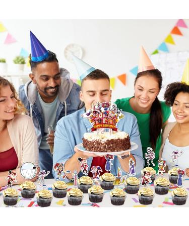 25PCS Amazing Circus Cake Topper Digital Birthday Cake topper Theme Party Decoration Paper Cup Cake Topper for Teenage Boys and Girls - Buy Online on GoSupps.com