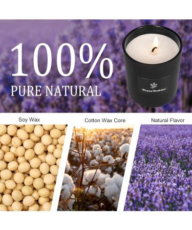 Buy 100% Natural Lavender Scented Candle - 5.5oz Aromatherapy Soy Wax Candle for Home - 35 Hour Burn - Perfect Stress Relief Gift - Buy Online on GoSupps.com