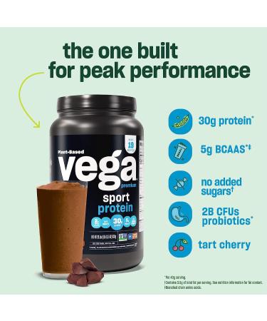 Vega Sport Performance Protein Powder - Berry Flavor (28.3 oz) | Plant-Based Energy Boost - Buy Online on GoSupps.com