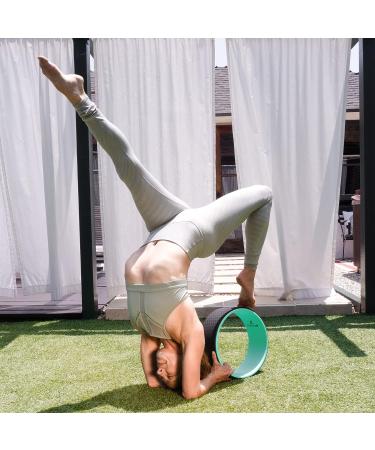 Prosource Fit Yoga Wheel 12 - Improve Poses, Backbends, Flexibility, Balance, Relaxation - Black/White or Black/Green - Buy Online on GoSupps.com