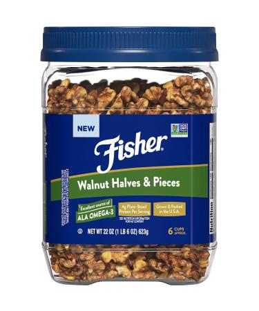 Fisher Walnut Halves & Pieces Pantry Pack PET 22 oz Halves & Pieces 22 Ounces