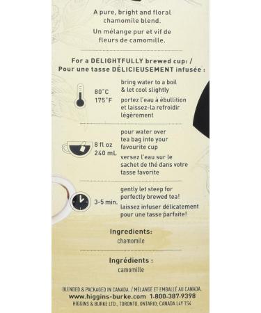 Higgins & Burke Wild Harvest Chamomile Tea 20 Count Chamomile 20 Count (Pack of 1) - Buy Online on GoSupps.com