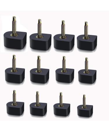 Mini Skater 24 Pairs High Heel Tips Replacement Kit U Shape Black Shoes Dowel Repair Taps Caps for Women