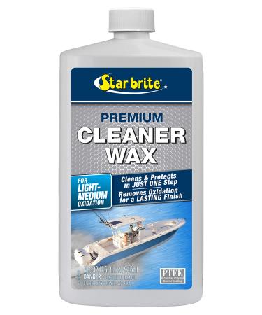 STAR BRITE One-Step Premium Cleaner Wax With PTEF - Cleans and Protects in One Easy Step - Removes Light to Medium Oxidation for a Long Lasting Finish 32 Ounce - Buy Online on GoSupps.com