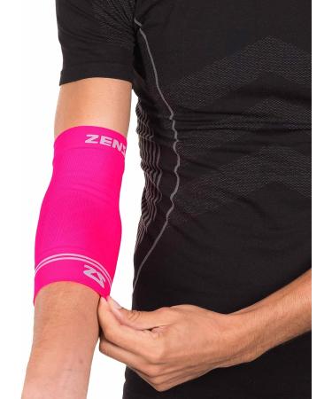 Zensah Compression Tennis Elbow Sleeve for Elbow Tendonitis  Tennis Elbow  Golfer's Elbow - Elbow Support  Elbow Brace Medium Neon Pink - Buy Online on GoSupps.com