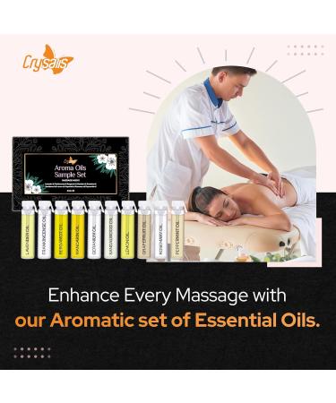 Premium Crysalis Massage Oils - Lavender Frankincense Bergamot Mandarin Geranium Sandalwood Lemon Grapefruit Rosemary & Peppermint - Perfect for Massage Aromatherapy & Diffusers - International Shipping Available - Buy Online on GoSupps.com