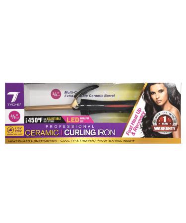 Tyche Professional Ceramic Curling Iron 3/8 inch