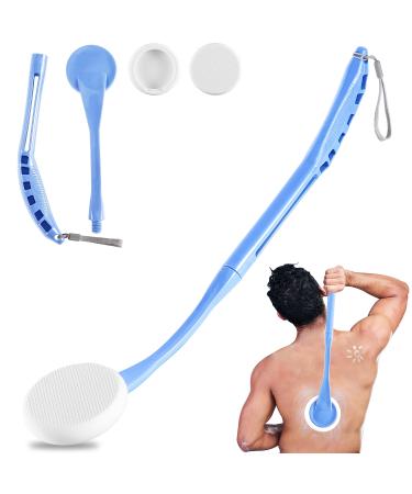 Cream aid for back back - back - back aid with 2 interchangeable pads massage creator suitable for restricted people older people and children blue length 52 centimeters blue - Buy Online on GoSupps.com