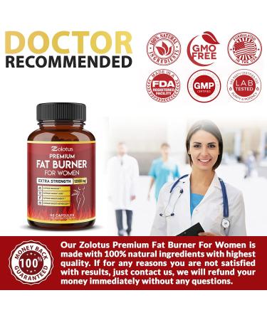 Premium Weight Loss Pills for Women & Men - Belly Fat Burners & Metabolism Booster - Green Tea Extract - Energy Pills - 2 Months Supply - Buy Online on GoSupps.com