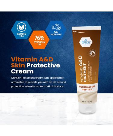 Medpride Vitamin A & D Diaper Rash Ointment 4oz Tube | Baby Skin Protectant Cream with Lanolin & Petrolatum | For Adults with Dry Cracked Skin on Hands, Feet, and Face - Buy Online on GoSupps.com
