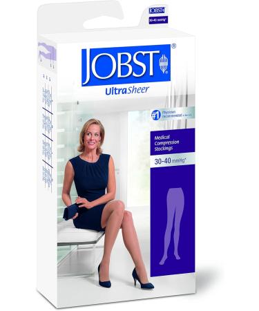 JOBST Ultrasheer 30-40 High Compression Waist Tights - Classic Black Size S | International Shipping Available - Buy Online on GoSupps.com