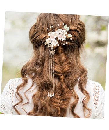 minkissy 2 Pairs Antique Hairpin Headdress Chinese Hanfu Vintage Chinese Hair Clip Wedding Hair Floral Hair Pin Hanfu Tassel Clip Chinese Hair Comb Hair Charms Crystal China Pearl Bride - Buy Online on GoSupps.com