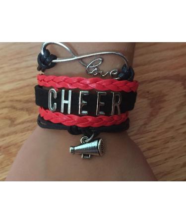 Infinity Love Cheer Charm Bracelet | Adjustable Cheerleading Jewelry in Team Colors - Buy Online on GoSupps.com