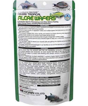 Hikari USA Inc AHK21328 Tropical Algae Wafer 8.8-Ounce - Premium Quality Fish Food for Algae-Eating Fish - Buy Online on GoSupps.com