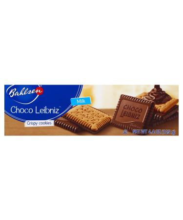 Bahlsen Choco Leibniz Milk Cookies - Leibniz Butter Biscuits topped with a thick layer of European Chocolate -4.4 Ounce (Pack of 2) Choco Leibniz Milk Chocolate 4.4 Ounce (Pack of 2)