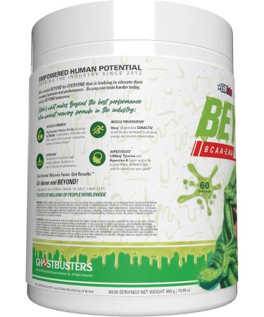 EHP Labs Beyond BCAA Powder Amino Acids Supplement for Muscle Recovery - 8g of Sugar Free BCAAs Amino Acids Post Workout Recovery Powder & 10g of EAA Amino Acids Powder - 60 Servings (Slimer) - Buy Online on GoSupps.com