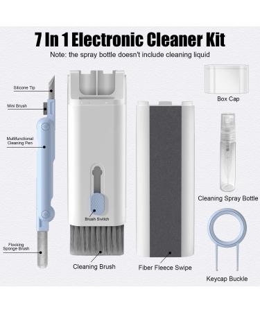 7-in-1 Electronic Cleaner Kit | Keyboard Cleaner & 3-in-1 Cleaning Pen for Airpods Pro | Multifunctional Cleaning Kit for Earphone, Keyboard, Laptop, Phone, PC Monitor - Blue - Buy Online on GoSupps.com