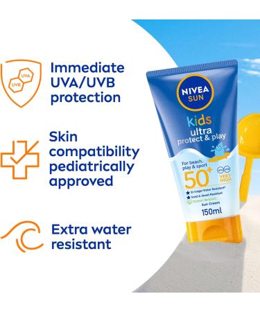 Nivea Sun Kids Swim and Play Sun Lotion 150ml - SPF 50+ Protection - Buy Online on GoSupps.com