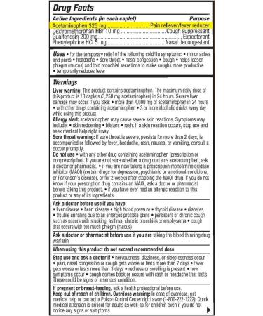 Severe Cold and Flu Medicine for Adults | Comparable to DayQuil Severe Cold and Flu | Refillable Glass Jar with 30 Caplets - Buy Online on GoSupps.com