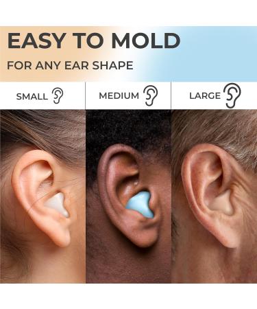 PQ Wax Ear Plugs for Sleep - 6 Silicone Noise Cancelling Earplugs for Sleeping & Swimming Protect Ears with 32 Db Sound Blocking Multi-Colored Pack - Buy Online on GoSupps.com