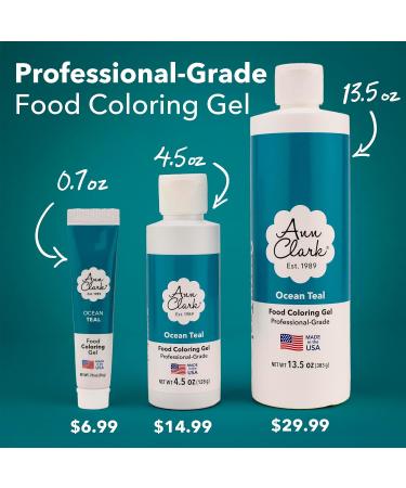 Ann Clark Ocean Teal Food Coloring Gel Extra Large 13.5 oz Professional Grade Made in USA 399.24 ml (Pack of 1) - Buy Online on GoSupps.com
