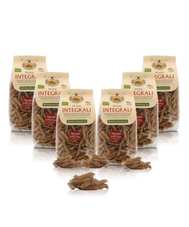 Integral Penmes with Organic Grano Toscano Flour Whole Paste 6 Packs of 500 g
