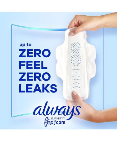 Always Infinity FlexFoam Size 1 Regular Pads 72 Count with Wings - Pack of 2 | Unscented & Absorbent | White 36 Count (72 Count Total) - Buy Online on GoSupps.com