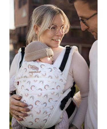 Manduca Babytrage XT - Ergonomic All-in-One Baby Carrier for Newborns & Toddlers (3.5 - 20 kg) | Rainbow Day - Buy Online on GoSupps.com