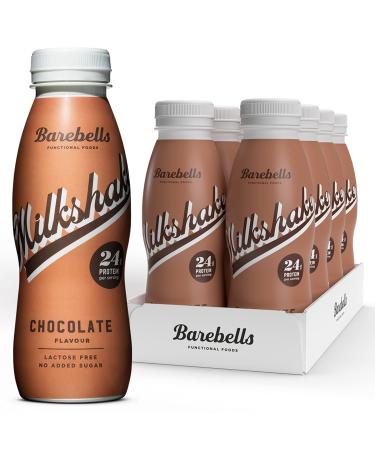 Barebells Creamy Protein Shake low in sugar 24 grams of protein per bottle lactose free Chocolate Milkshake 8 x 330ml