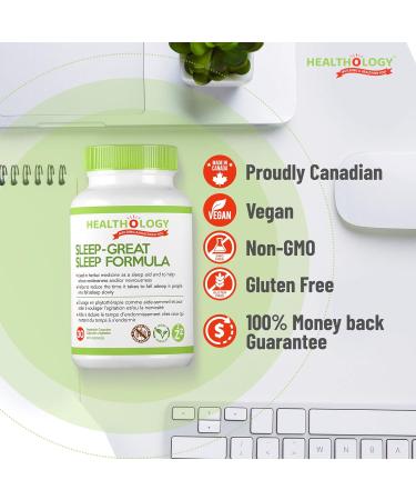 Healthology Sleep-Great Natural Sleep Aid Supplement (30 Capsules) - Buy Online on GoSupps.com