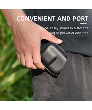Brdrc Storage Pocket Case for DJI Osmo Action 4/3 | Mini-Hard Bowl Pocket & PU Travel Shell for GoPro 12/11/10/9 Accessories (Black) - International Shipping Available - Buy Online on GoSupps.com