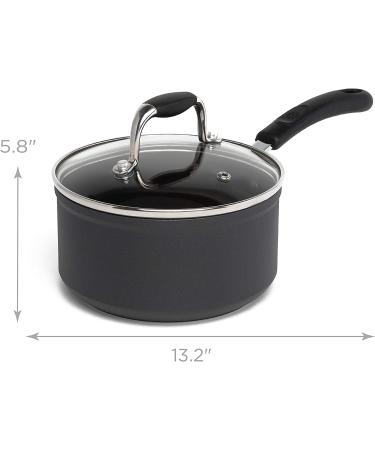 Ecolution Symphony 1.5 Qt Slate Saucepan with Glass Lid - Durable Cookware - Buy Online on GoSupps.com
