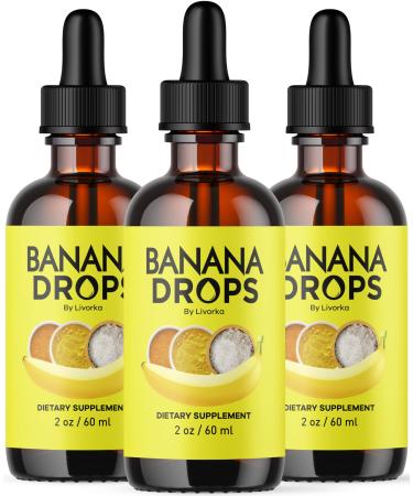 (3 Pack) Banana Drops Banana Drops Extract Banana Drops Natural Advanced Formula Banana Drops Extract Liquid Banana Extract Drops Banana Drops Reviews Banana Liquid Drops 3 Bottles for 90 Days