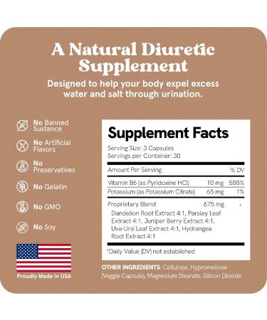 Caffeine-Free Water Pills for Swollen Legs & Feet | Natural Diuretics for Water Retention | Biotrim with Dandelion Root - Buy Online on GoSupps.com