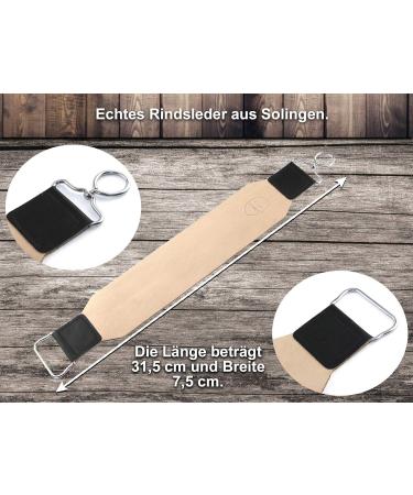 Premium Solingen Razor Set with Beard Care Knife & Grinding Paste Men's Wet Shaving Essentials by Instrument RW Germany - Buy Online on GoSupps.com