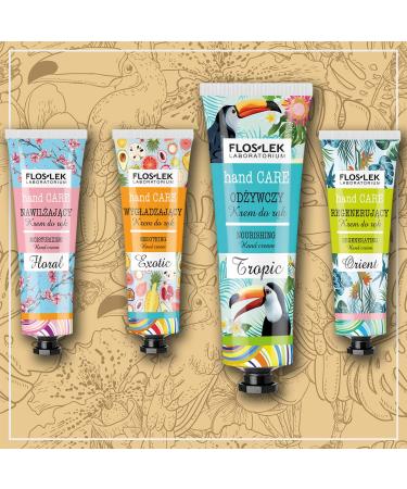 Floslek Nourishing Hand Cream Tropic 50ml | Moisturizing & Regenerating | Smooth Skin | For All Skin Types | Dermatologically Tested | EU Made - Buy Online on GoSupps.com