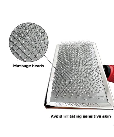 Gentle Slicker Brush with Protective Balls for Sensitive Skin Dogs and Cats | Removes Mats and Loose Fur | Ideal for Labradoodles | Short to Long Fine Hair Undercoat Maintenance - Buy Online on GoSupps.com