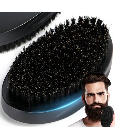 Retoo beard brush black wood brush with vegan bristles for daily beard care oval Bart brush made of wood Beard Brush perfect gift idea for men beard brush beard growth - Buy Online on GoSupps.com