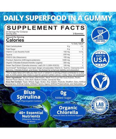 Nextdia Multivitamin Filled Gummies for Teen Boys Girls + Organic Blue Spirulina Gummies - Buy Online on GoSupps.com